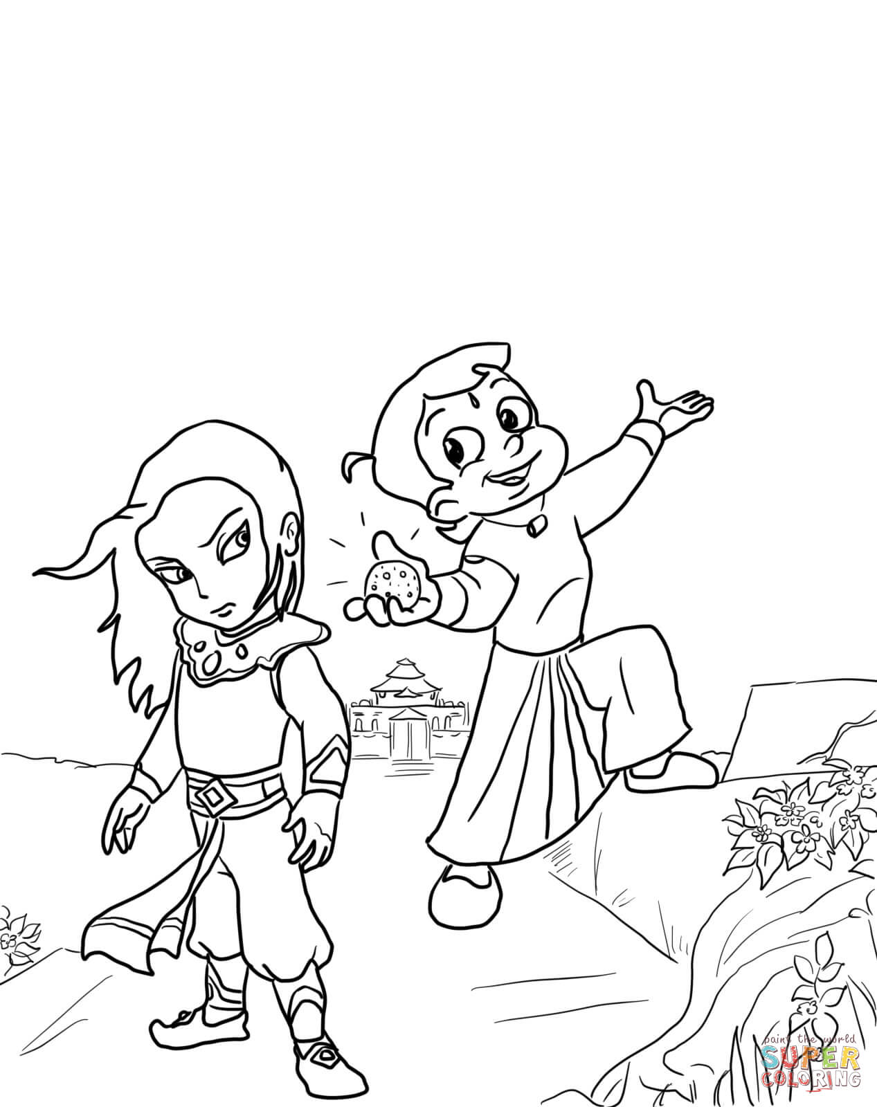 Plansa de colorat cu Chhota Bheem 32 26